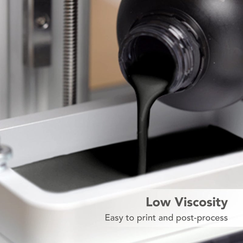 phrozen 3D Printer Water-Washable Rapid Black Resin, 405nm LCD UV-Curing Photopolymer Resin for High Precision Printing, Low Odor, Non-Brittle, Easy to Clean and Cure (1KG) - Image 4